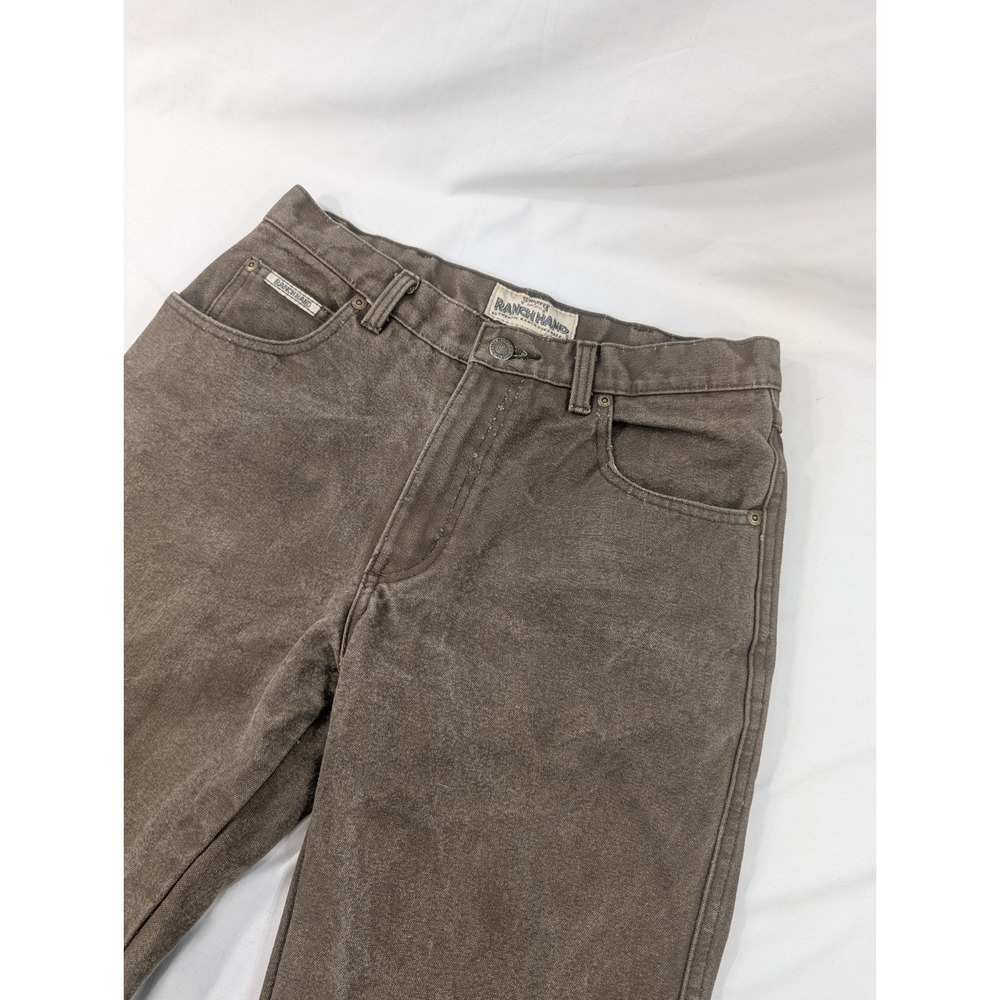 Schaefer Ranch Hand jeans 30x33 (30x34 Tag) Heavy Canvas Jeans Olive Made In USA